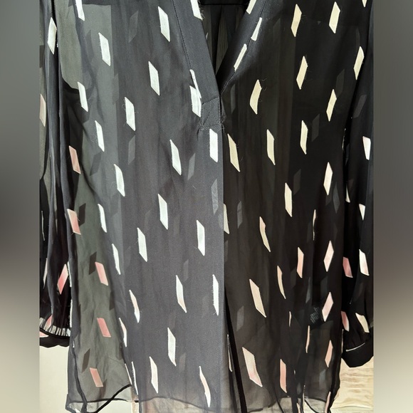 Alice + Olivia sheer black blouse - Picture 7 of 10